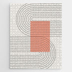Peachy Modern Geometric  Jigsaw Puzzle Gallery Image 1