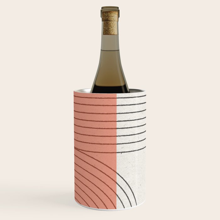 Peachy Modern Geometric  Wine Chiller Gallery Image 3