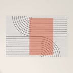 Peachy Modern Geometric  Welcome Mat Gallery Image 1