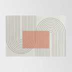 Peachy Modern Geometric  Rug Gallery Image 2
