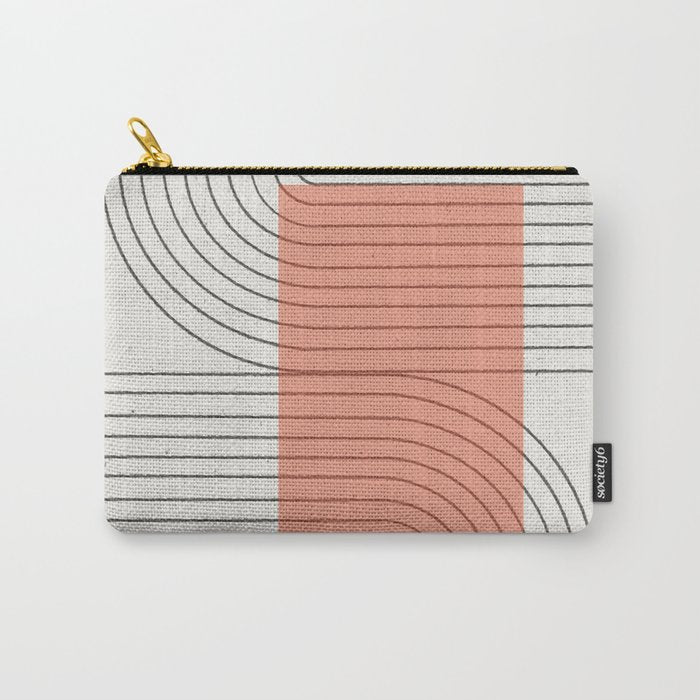 Peachy Modern Geometric  Carry All Pouch Gallery Image 1