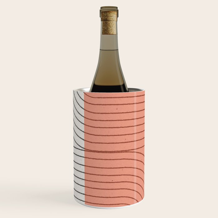 Peachy Modern Geometric  Wine Chiller Gallery Image 1
