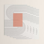 Peachy Modern Geometric  Wrapping Paper Gallery Image 3