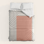 Peachy Modern Geometric  Duvet Cover Gallery Image 6