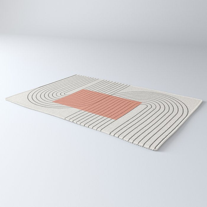 Peachy Modern Geometric  Rug Gallery Image 3
