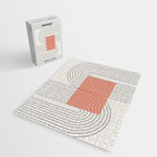 Peachy Modern Geometric  Jigsaw Puzzle Gallery Image 2