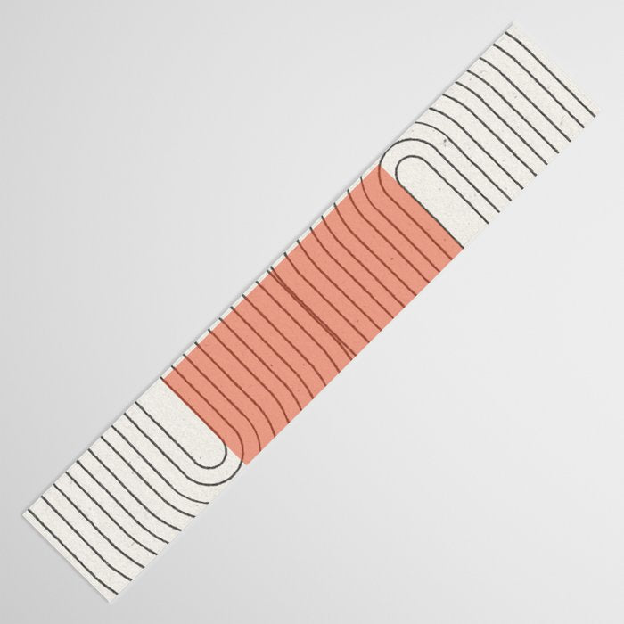 Peachy Modern Geometric  Table Runner Gallery Image 3