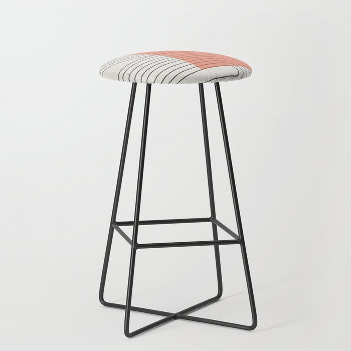 Peachy Modern Geometric  Stool Gallery Image 1