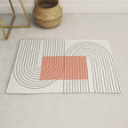 Peachy Modern Geometric  Rug Gallery Image 1