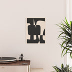 Modern Black And White Abstract Art 5 Poster Gallery Image 2