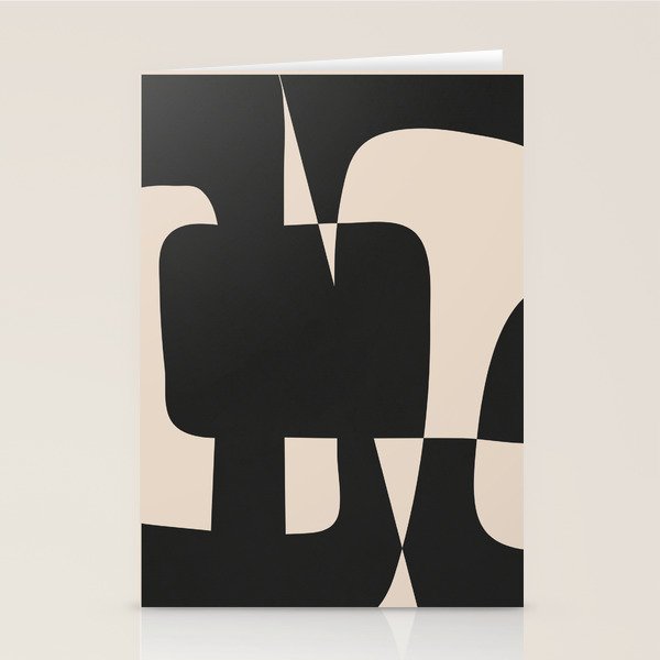 Modern Black And White Abstract Art 5 Stationery Card Gallery Image 2
