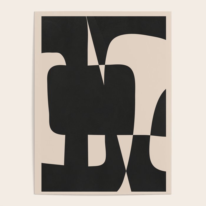 Modern Black And White Abstract Art 5 Poster Gallery Image 4