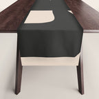 Modern Black And White Abstract Art 5 Table Runner Gallery Image 1