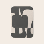 Modern Black And White Abstract Art 5 Bath Mat Gallery Image 1