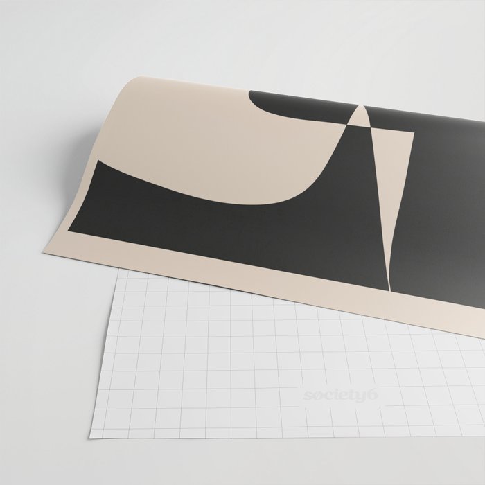 Modern Black And White Abstract Art 5 Wrapping Paper Gallery Image 2