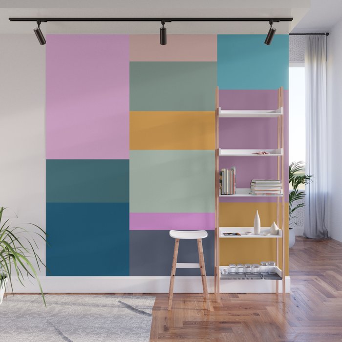 Playful Colorful Shapes 21  Wall Mural Gallery Image 1