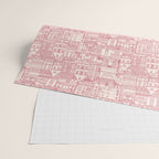 cafe buildings pink Wrapping Paper Gallery Image 2