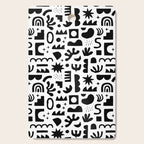 Black and white abstract organic shape pattern Cutting Board Gallery Image 1