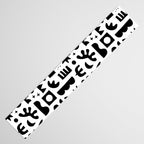 Black and white abstract organic shape pattern Table Runner Gallery Image 3