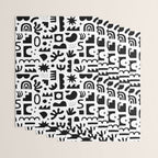 Black and white abstract organic shape pattern Wrapping Paper Gallery Image 3
