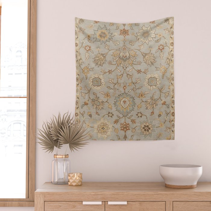 Antique Persian Floral Medallion Vector Painting Wall Tapestry Gallery Image 2