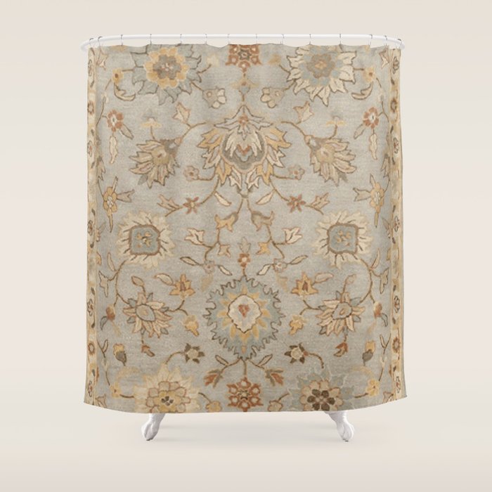 Antique Persian Floral Medallion Vector Painting Shower Curtain Gallery Image 1