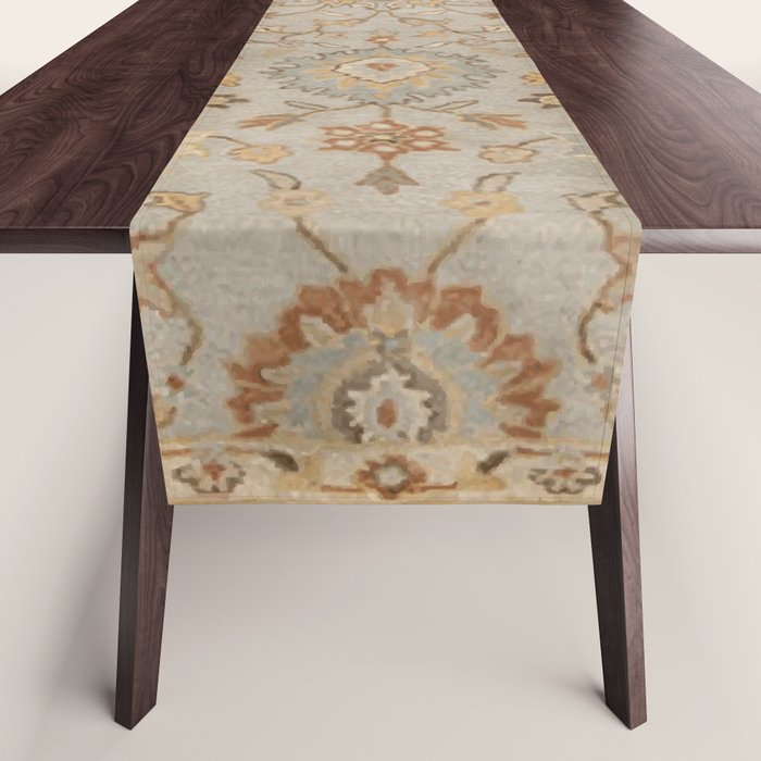 Antique Persian Floral Medallion Vector Painting Table Runner Gallery Image 1