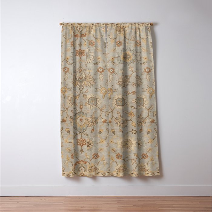 Antique Persian Floral Medallion Vector Painting Window Curtain Gallery Image 3