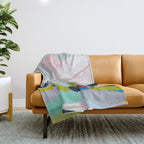 abstract summer hills Throw Blanket Gallery Image 1