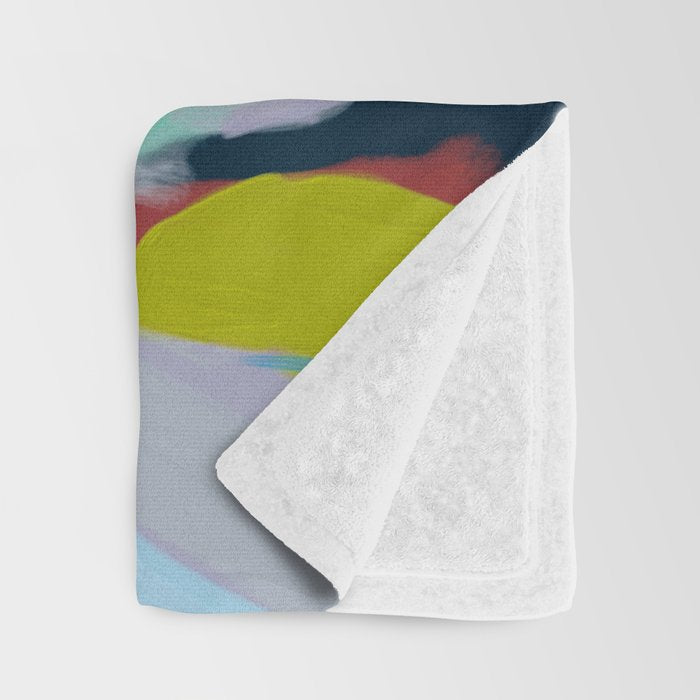 abstract summer hills Throw Blanket Gallery Image 3