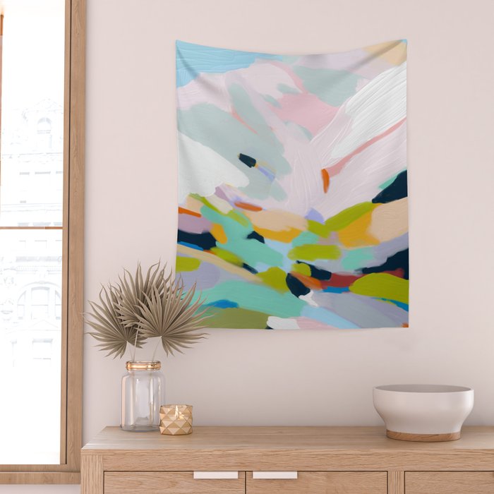 abstract summer hills Wall Tapestry Gallery Image 2