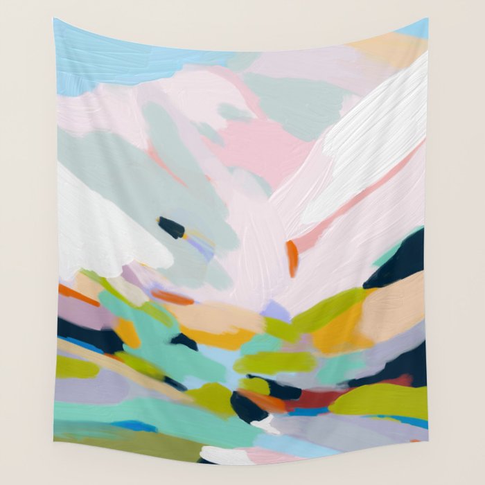 abstract summer hills Wall Tapestry Gallery Image 4