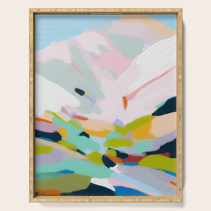 abstract summer hills Serving Tray Gallery Image 1