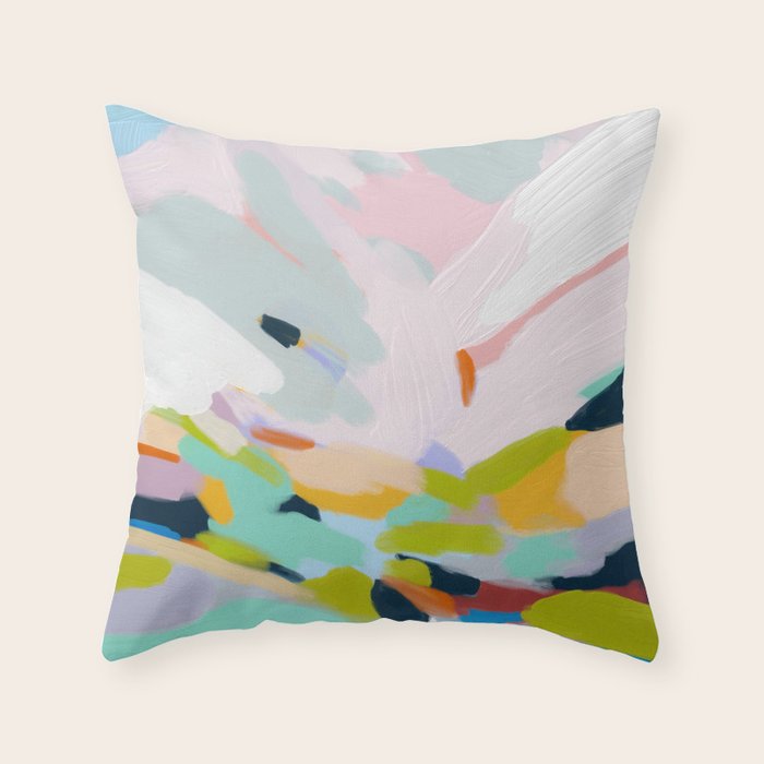 abstract summer hills Throw Pillow Gallery Image 6