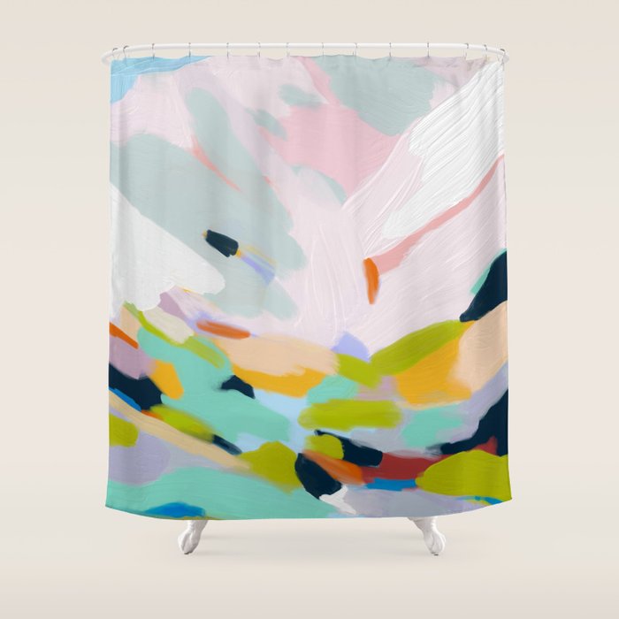 abstract summer hills Shower Curtain Gallery Image 1