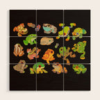 Tree frog - dark Wood Wall Art Gallery Image 1