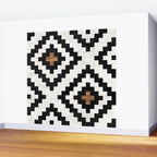 Urban Tribal Pattern No.16 - Aztec - Concrete and Wood Wall Mural Gallery Image 2
