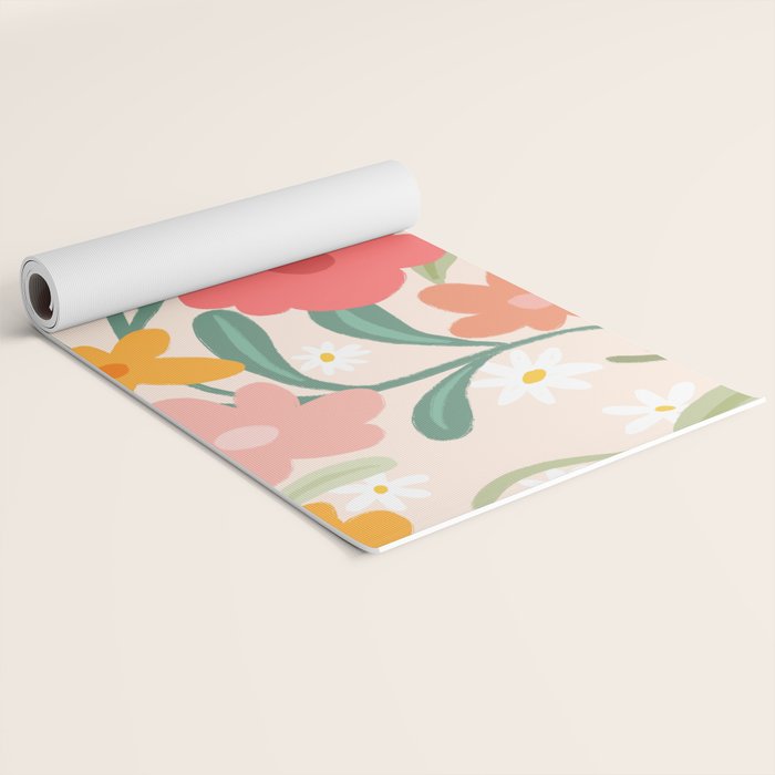 Bold Flowers Yoga Mat Gallery Image 2