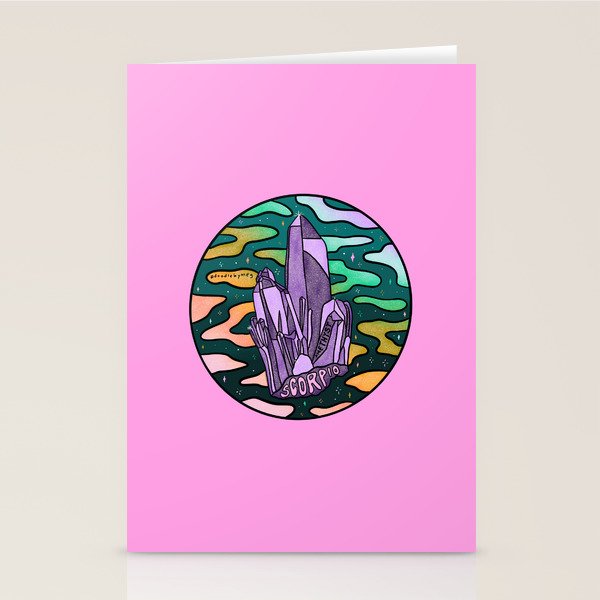 Scorpio Crystal Stationery Card Gallery Image 2