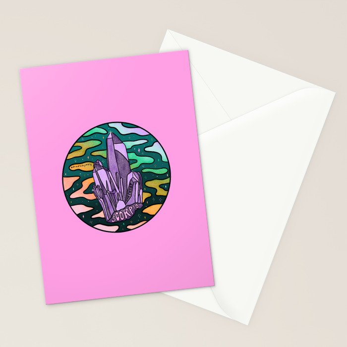 Scorpio Crystal Stationery Card Gallery Image 2