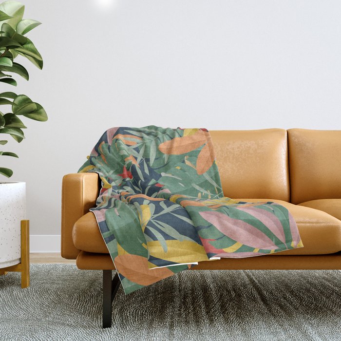 Tropical forest Throw Blanket Gallery Image 1