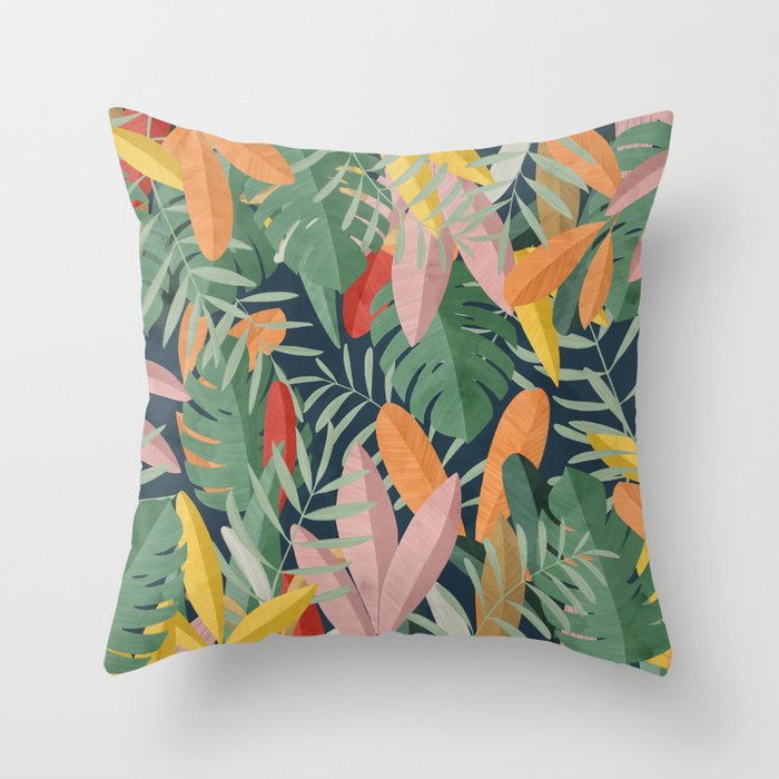 Tropical forest Throw Pillow Gallery Image 1