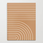 Minimal Line Curvature LXXXI Peach Orange Mid Century Modern Arch Abstract Notebook Gallery Image 4