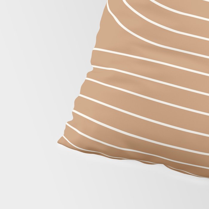 Minimal Line Curvature LXXXI Peach Orange Mid Century Modern Arch Abstract Pillow Sham Gallery Image 4