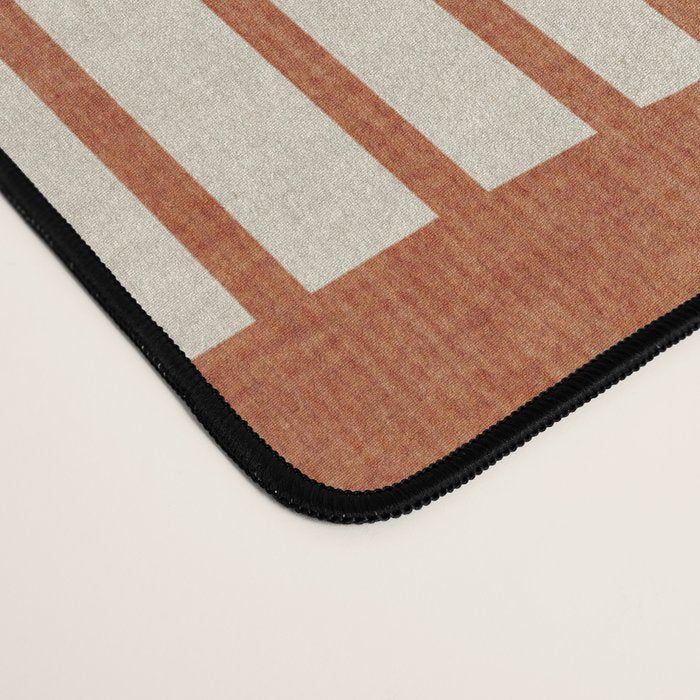 Terracotta Abstract Lines Artwork Hand Drawn Art Desk Mat Gallery Image 4