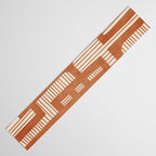 Terracotta Abstract Lines Artwork Hand Drawn Art Table Runner Gallery Image 3