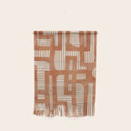 Terracotta Abstract Lines Artwork Hand Drawn Art Wall Hanging Gallery Image 1