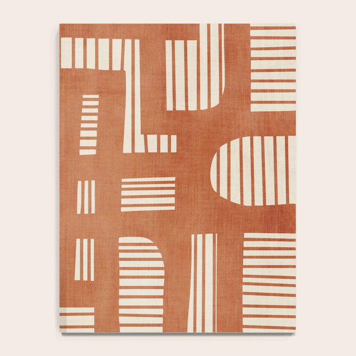 Terracotta Abstract Lines Artwork Hand Drawn Art Notebook Gallery Image 4