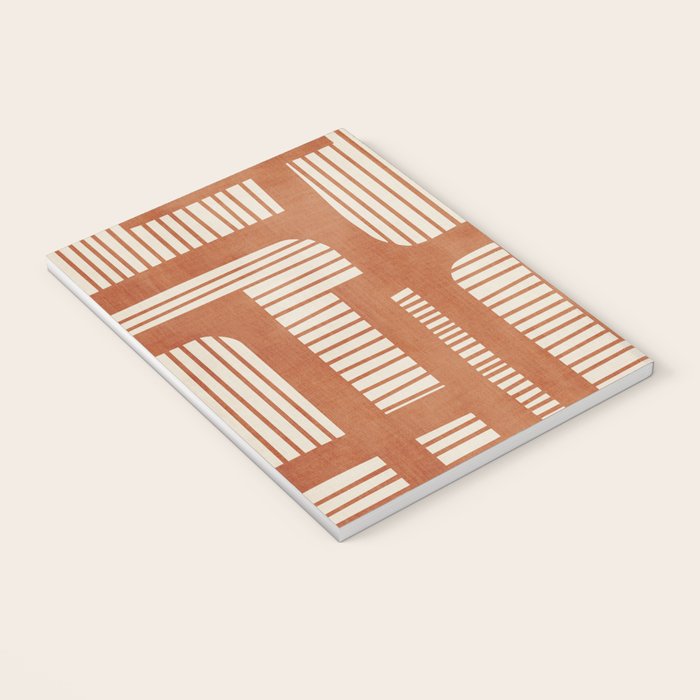 Terracotta Abstract Lines Artwork Hand Drawn Art Notebook Gallery Image 3
