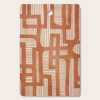 Terracotta Abstract Lines Artwork Hand Drawn Art Cutting Board Gallery Image 1